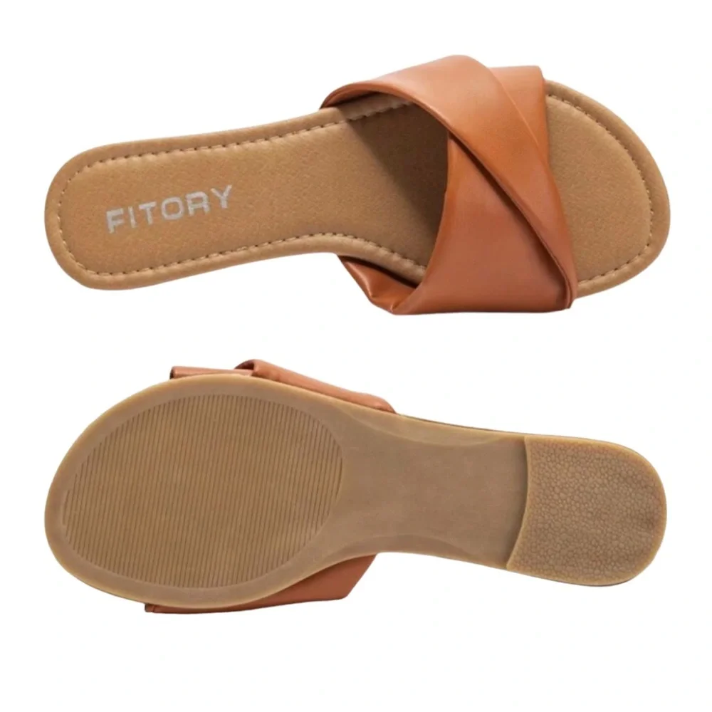 Cognac Leather Sandals - Picture 4 of 14